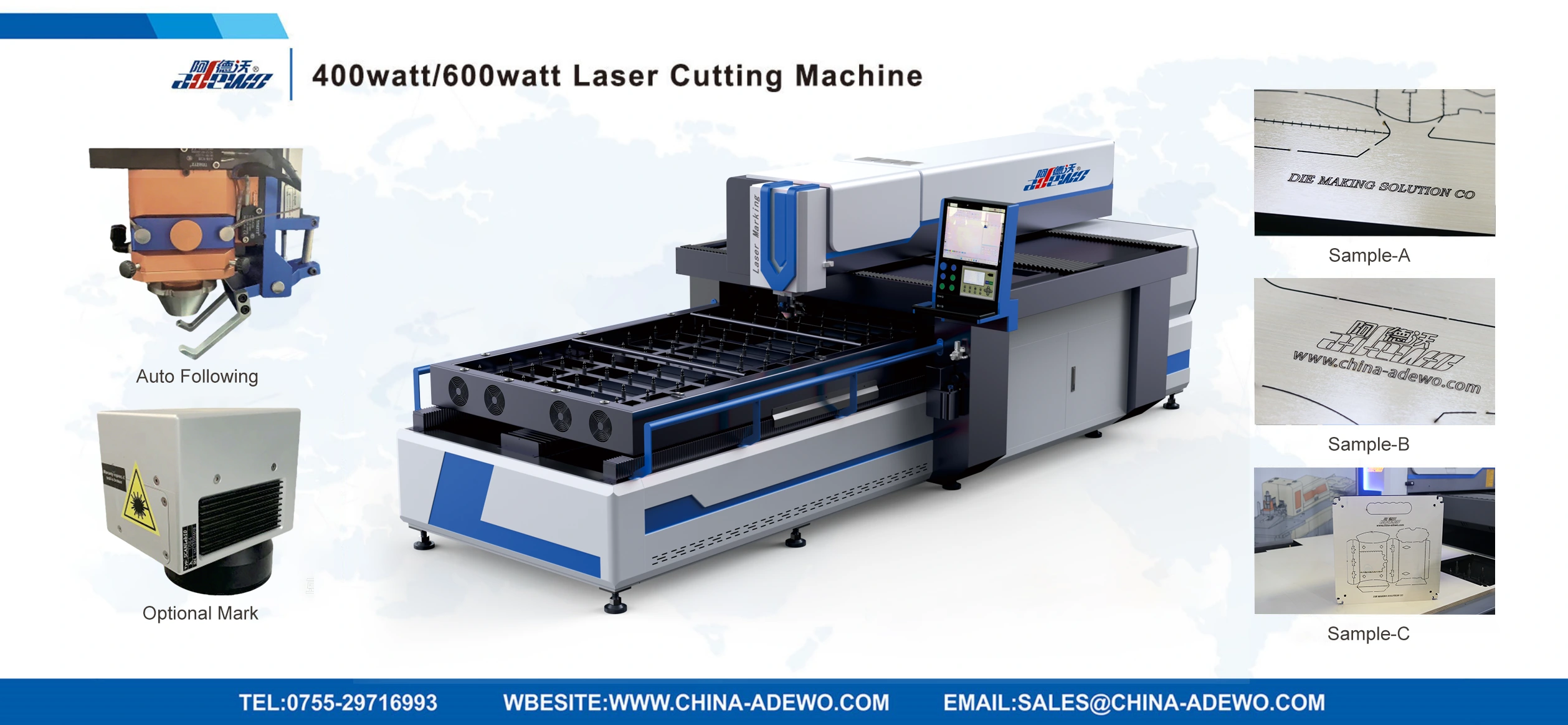 400watt / 600Watt Laser ဖြတ်စက်ထုတ်လုပ်သူ