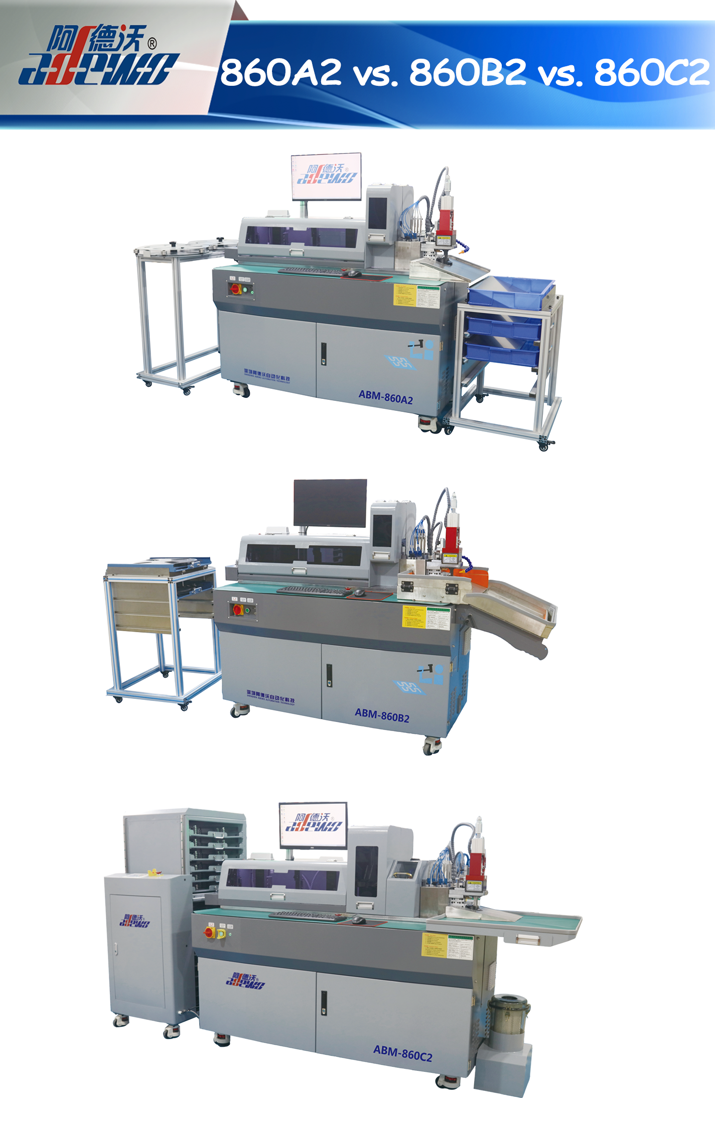 860A2 နှင့် 860B2 နှင့် 860C2 - Bending Machine Function နှိုင်းယှဉ်မှု